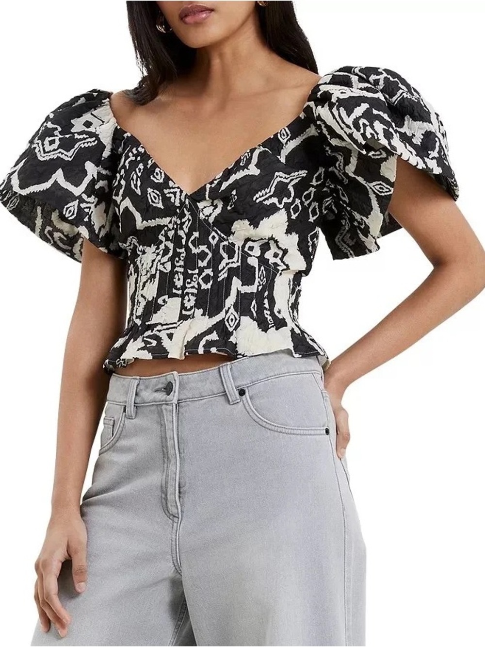 FRENCH CONNECTION Deon Candra Jacquard Top